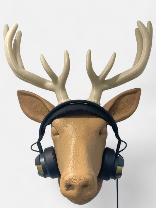 Deer Head Wall-Mounted Headphone Stand