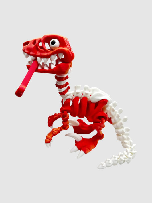 3D Printed Articulated Skeleton Raptor