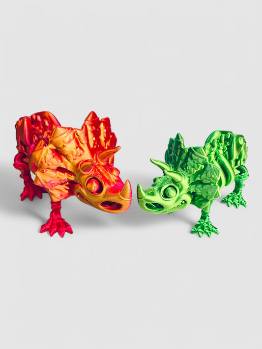 3D Printed Articulated Skeleton Triceratops