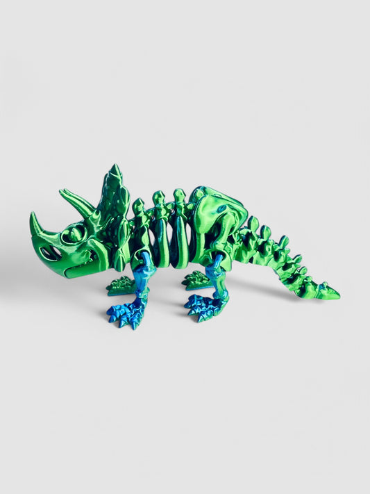 3D Printed Articulated Skeleton Triceratops