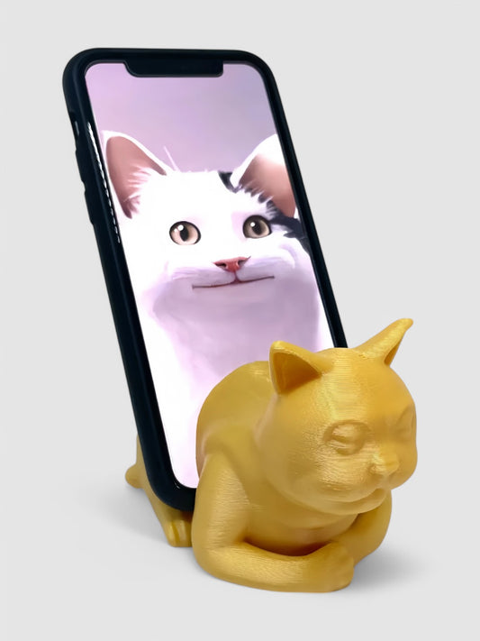 Sleepy Cat Meme Phone Holder
