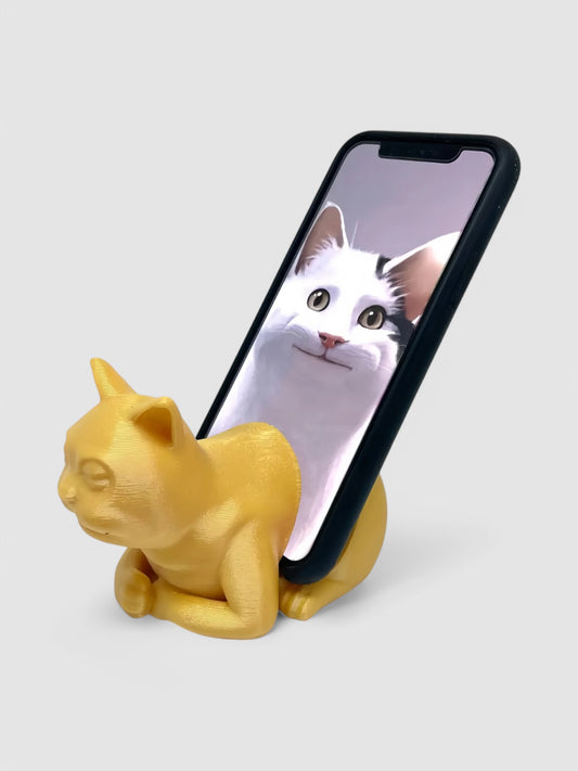 Sleepy Cat Meme Phone Holder