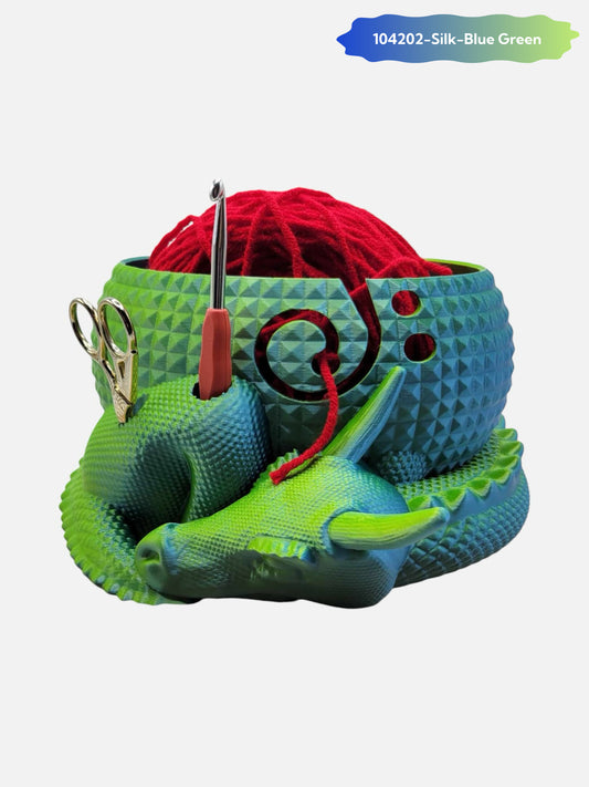Dragon Yarn Bowl – Eco-Friendly Knitting Organizer, Fantasy Desk Decor & Craft Gift Idea