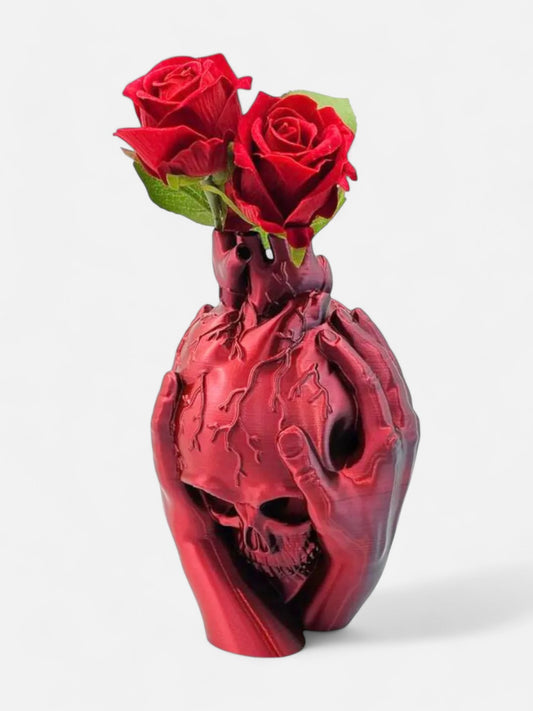 Heart Broken Skull Vase