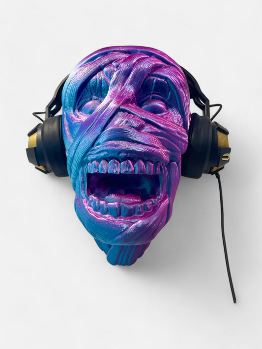 Mummy Head Wall Mounted Headset Holder