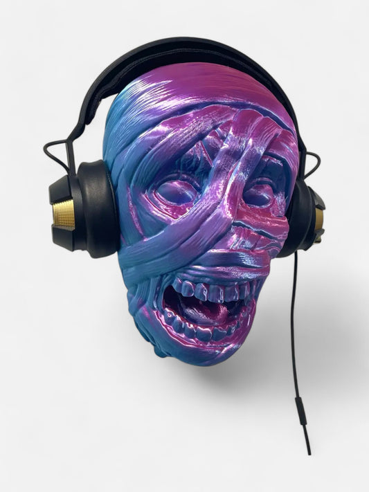 Mummy Head Wall Mounted Headset Holder