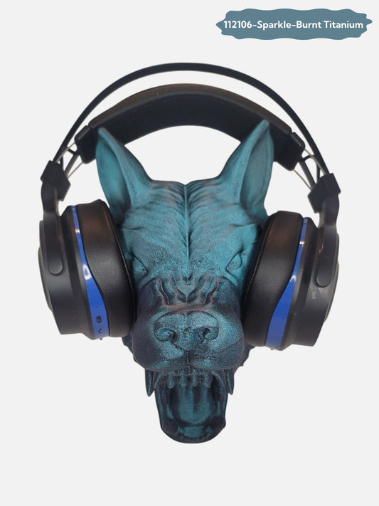 Wolf Head Wall-Mounted Headphone Stand