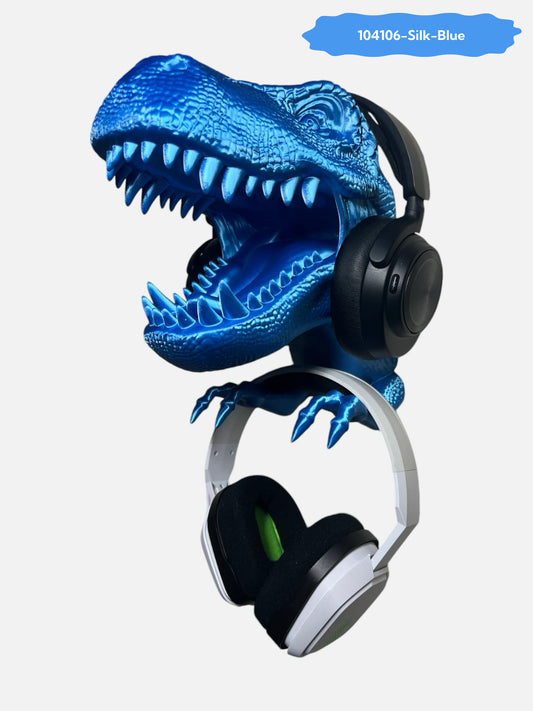 T-Rex Dinosaur Head Wall Mounted Headset and Controller Holder